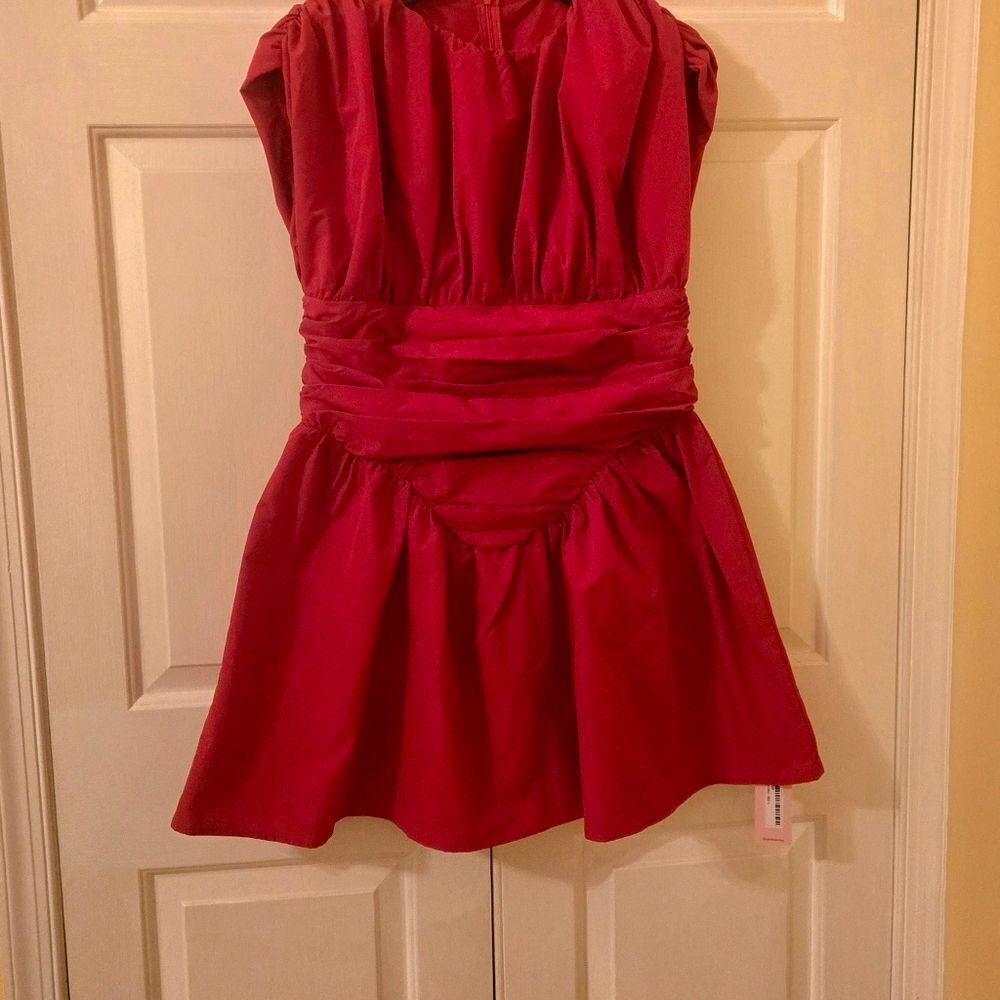 Chic Red Cap Sleeve Mini Dress - Picture 8 of 8